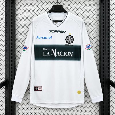 2002 Club Olimpia Centenary Home Long Sleeve Retro Soccer Jersey