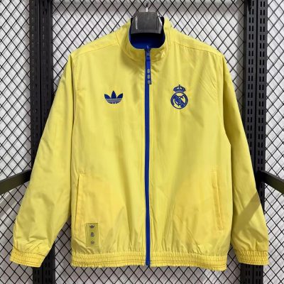 2026 Real Madrid Cultural Story Reversible Yellow Blue Jacket
