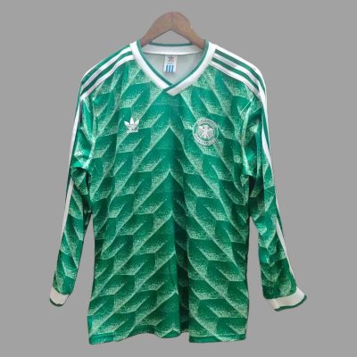 1990 Germany Away Long Sleeve Retro Soccer Jersey