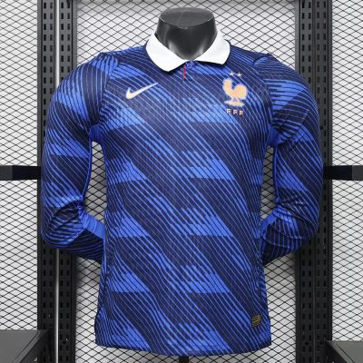 2026 France Home Long Sleeve Player Version Soccer Jersey