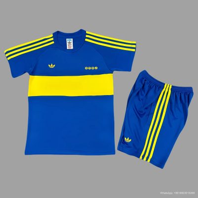 1981 Boca Home Kids Retro soccer jersey