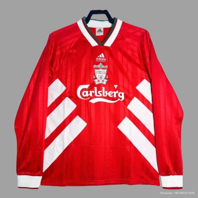 93/95 Liverpool Home Long Sleeve Retro Soccer Jersey