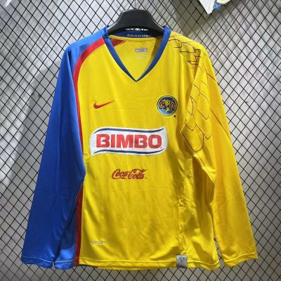 07/08 Club America Home Long Sleeve Retro Soccer Jersey