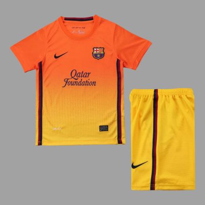 12/13 Barcelona Away Kids Retro Soccer Jersey Size 16-28