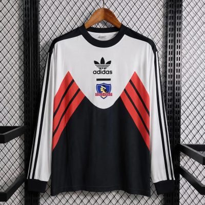 2026 Colo-Colo Iconic Long Sleeve White Black Vintage Soccer Jersey