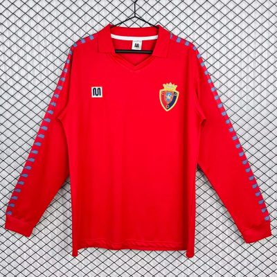 83/84 Osasuna Home Long Sleeve Retro Soccer Jersey