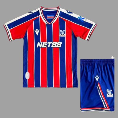 25/26 Crystal Palace Home Kids Soccer Jersey Size 16-28