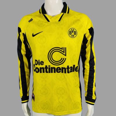 184/96/97 Dortmund Home Long Sleeve Retro Soccer Jersey