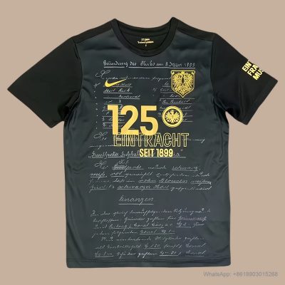 2024 Frankfurt 125 years black soccer jersey
