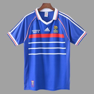 1998 France Home Retro Soccer Jersey