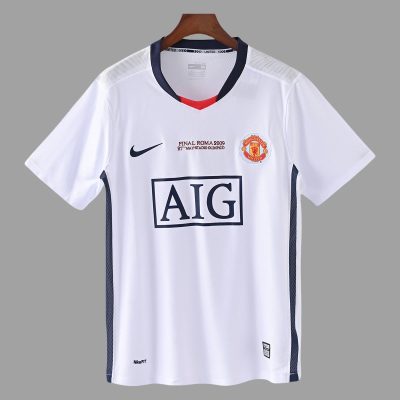 08/09 Manchester United Away Champions League Final Retro Soccer Jersey