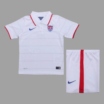 2014 USA Home Kids Retro Soccer Jersey Size 16-28