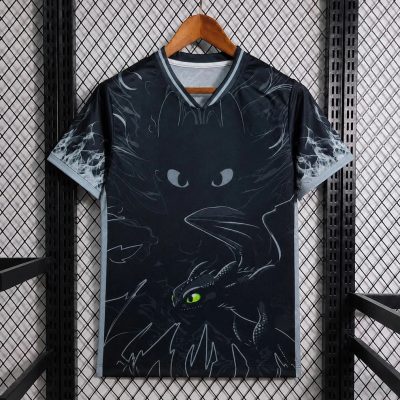2026 Brazil Black How to Train Your Dragon Version Soccer Jersey