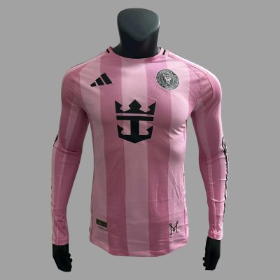 2025 Inter Miami Home Long Sleeve Player Version Soccer Jersey