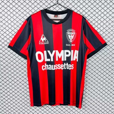 77/79 OGC Nice Home Retro Soccer Jersey