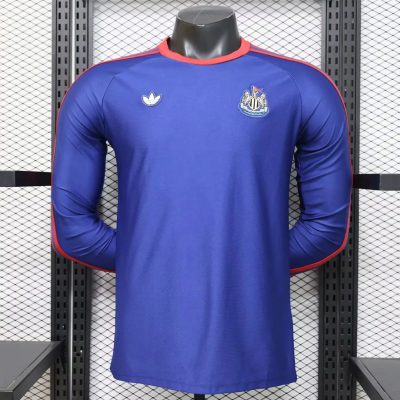 25/26 Newcastle United Originals Blue Trefoil Long Sleeve Soccer Jersey