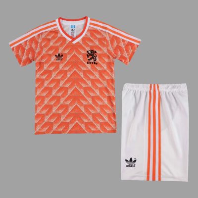 1988 Netherlands Home Kids Retro Soccer Jersey Size 16-28