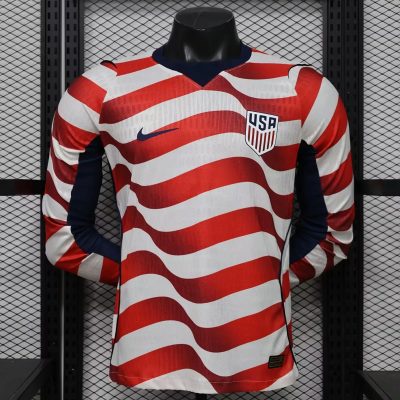 2026 USA Home Player Version Long Sleeve Soccer Jersey