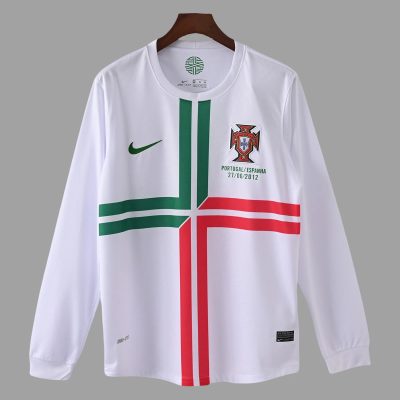 2012 Portugal Away Long Sleeve Retro Soccer Jersey