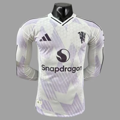25/26 Manchester United Away Long Sleeve Player Version Soccer Jersey