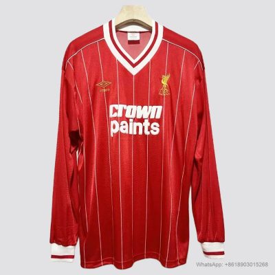82/83 Liverpool home long sleeve soccer jersey yupoo