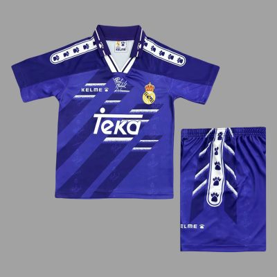 94/96 Real Madrid Away Kids Retro Soccer Jersey Size 16-28