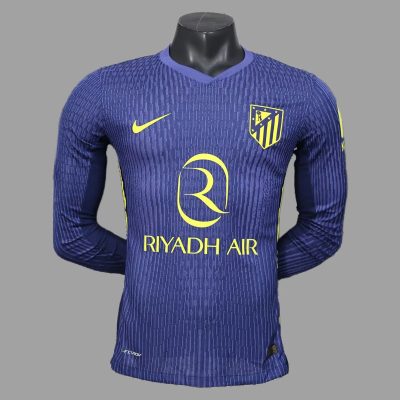 25/26 Atletico Madrid Away Long Sleeve Player Version Soccer Jersey
