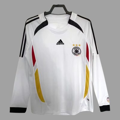 2006 Germany Home Long Sleeve Retro Soccer Jersey