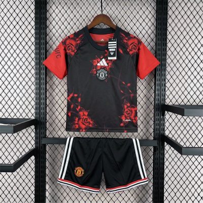 26/27 Manchester United Lancashire Rose Kids Soccer Jersey Size 16-28