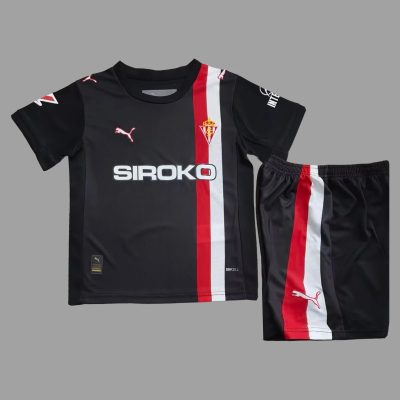 25/26 Sporting de Gijon Away Kids Soccer Jersey Size 16-28
