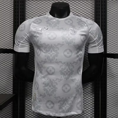 25/26 Real Madrid x Louis Vuitton Special Player Version Silver Soccer Jersey