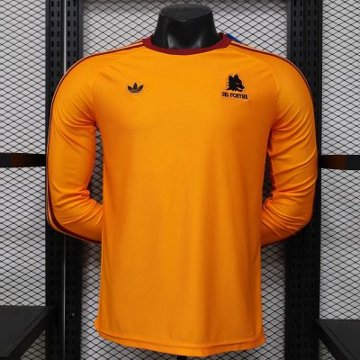 25/26 Roma Originals Iconic Trefoil Long Sleeve Player Version Soccer Jersey