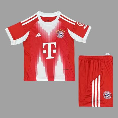 25/26 Bayern Munich Home Kids Soccer Jersey Size 16-28