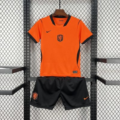 2026 Netherlands Home Kids Soccer Jersey Size 16-28