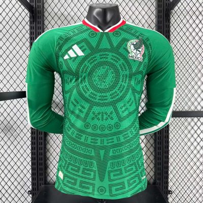 2026 Mexico Home Long Sleeve Player Version Soccer Jersey