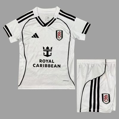 25/26 Fulham Home Kids Soccer Jersey Size 16-28