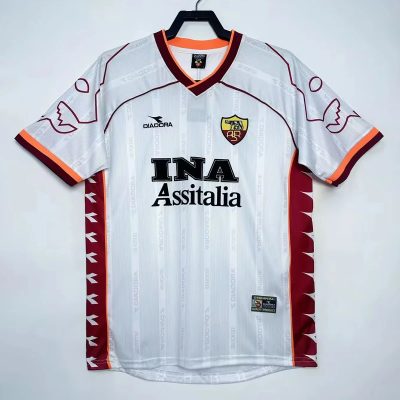 99/00 Roma Away Retro Soccer Jersey
