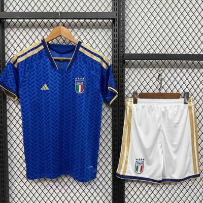 2026 Italy Home Kids Soccer Jersey Size 16-28