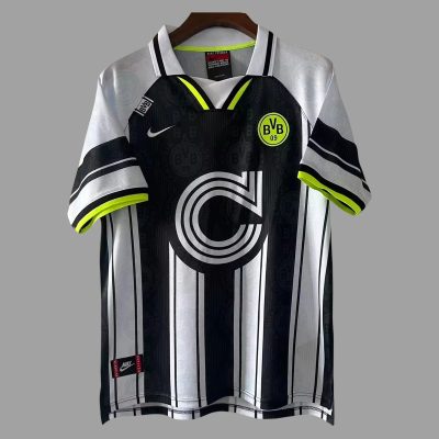 96/97 Dortmund Champions League Away Retro Soccer Jersey