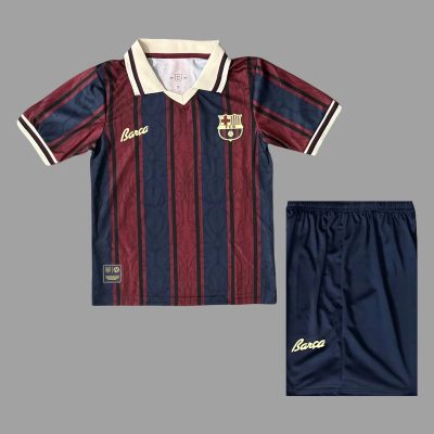2025 Barcelona 125 Years Anniversary Home Kids Soccer Jersey Size 16-28