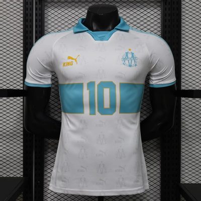 2026 Marseille Retro King Player Version White Soccer Jersey