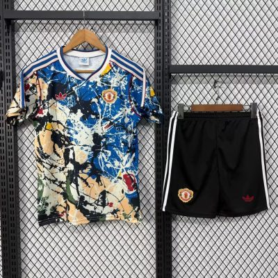 26/27 Manchester United Stone Roses Originals Icons Kids Soccer Jersey Size 16-28