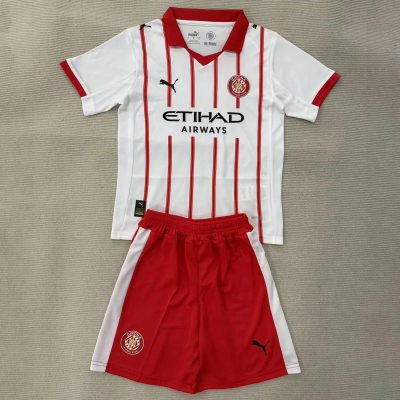 25/26 Girona Home Kids Soccer Jersey Size 16-28
