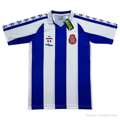 84/88 Espanyol home retro soccer jersey yupoo
