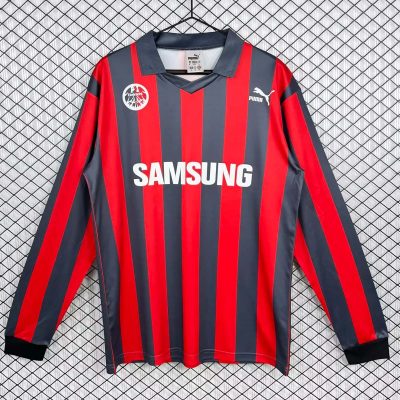 91/92 Frankfurt Home Long Sleeve Retro Soccer Jersey