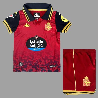 25/26 La Coruna Away Kids Soccer Jersey Size 16-28