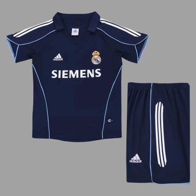 05/06 Real Madrid Away Kids Retro Soccer Jersey Size 16-28