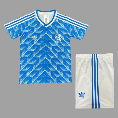 1988 Netherlands Away Kids Retro Soccer Jersey Size 16-28