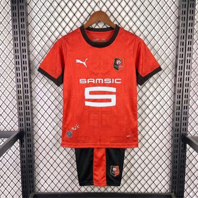 26/27 Stade Rennais Home Kids Soccer Jersey Size 16-28