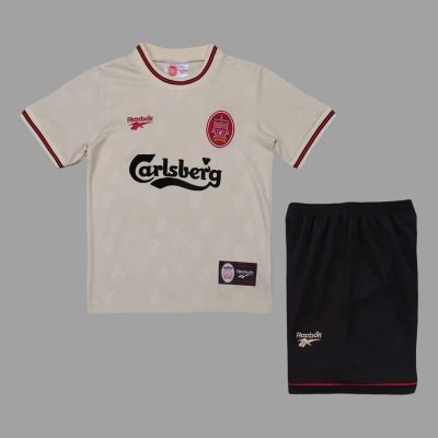 96/97 Liverpool Away Kids Retro Soccer Jersey Size 16-28